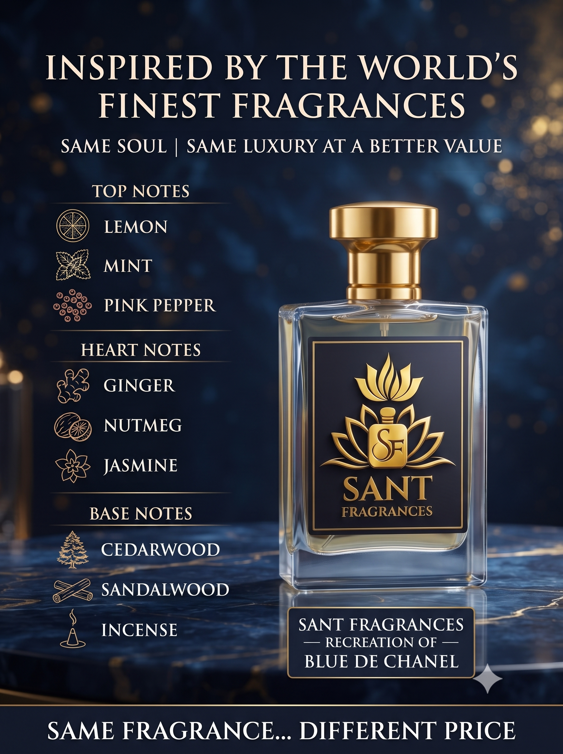 BLUE DE CHANEL INSPIRED 60 ml. - Image 2