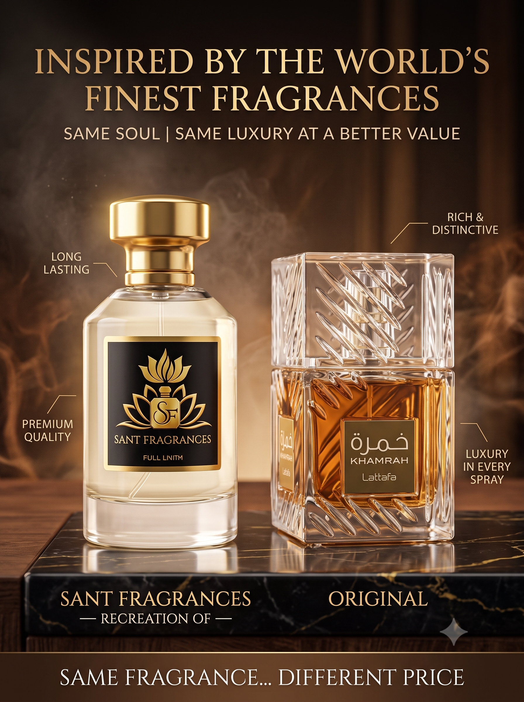 LATTAFA — KHAMRAH INSPIRED 60ML.