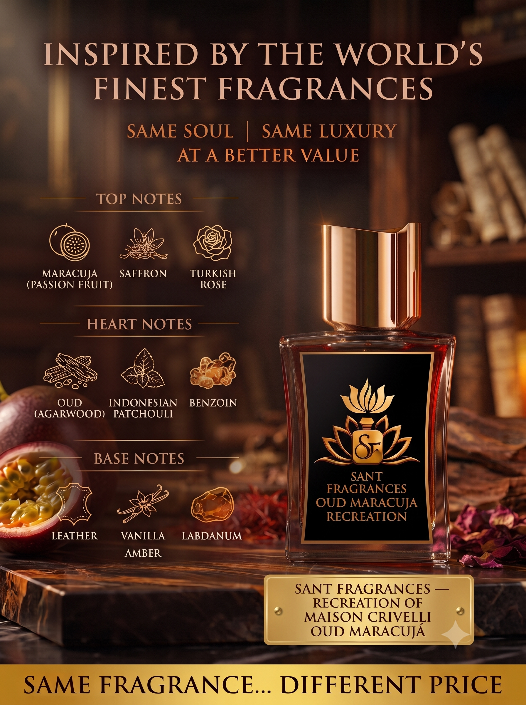 MAISON CREVELLI--OUD MARACUJA INSPIRED 60ML. - Image 2